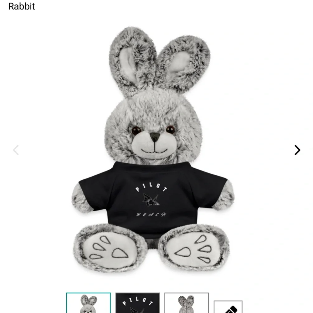 Pilot Brand Gray Plush Rabbit - Picture 1 of 3
